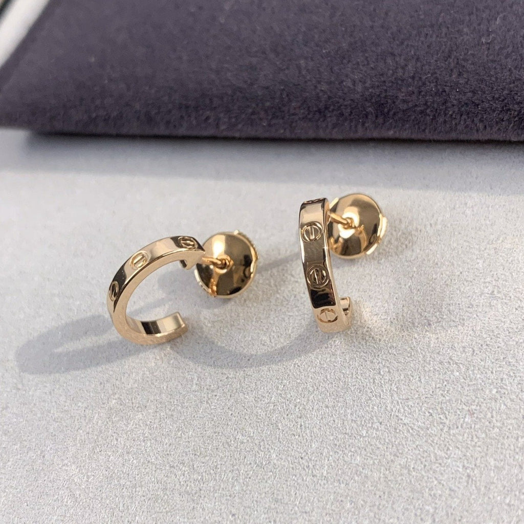 [Elowen jewels ]LOVE EARRINGS 2.65MM PINK GOLD
