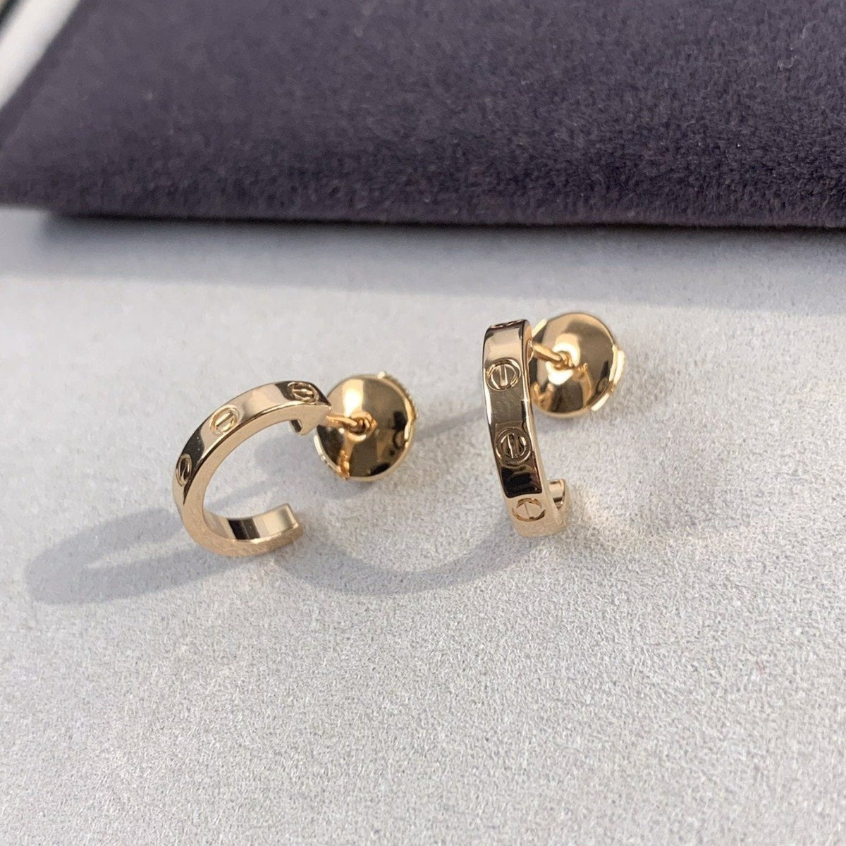 [Elowen jewels ]LOVE EARRINGS 2.65MM PINK GOLD