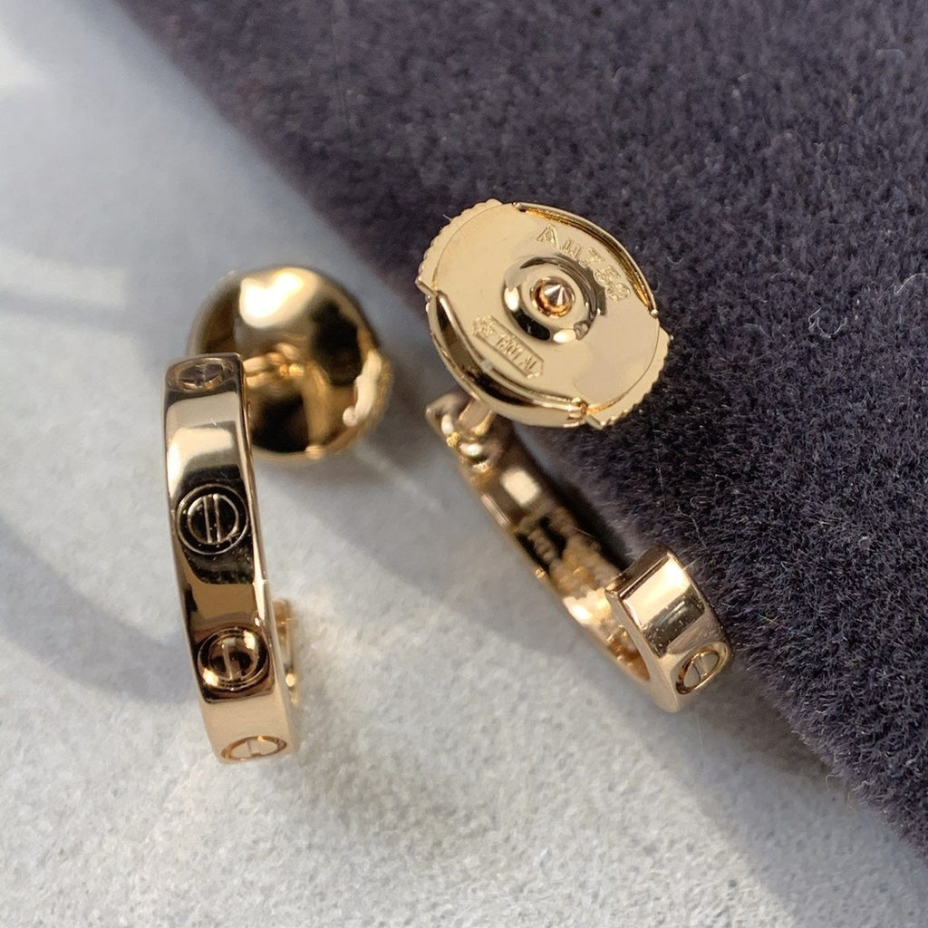 [Elowen jewels ]LOVE EARRINGS 2.65MM PINK GOLD