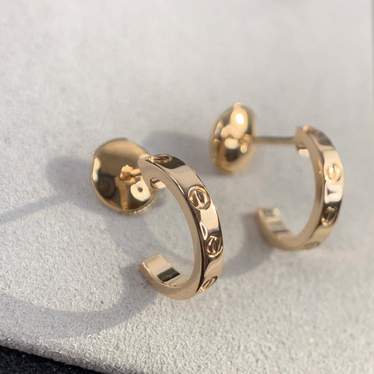 [Elowen jewels ]LOVE EARRINGS 2.65MM PINK GOLD