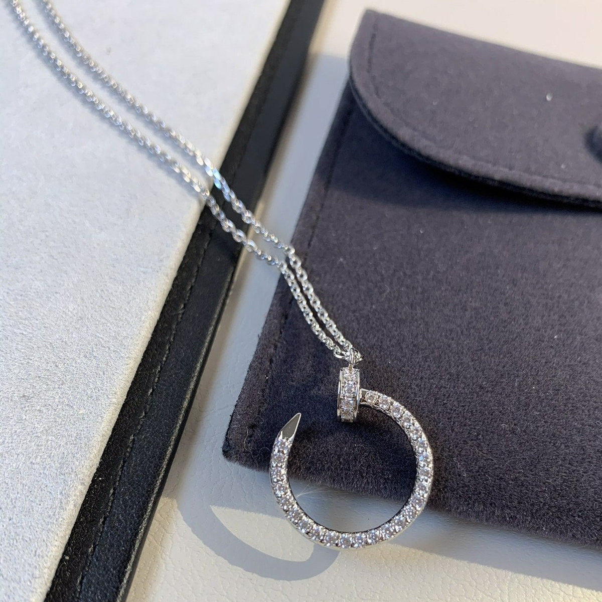[Elowen jewels ]JUSTE NECKLACE SILVER DIAMONDS