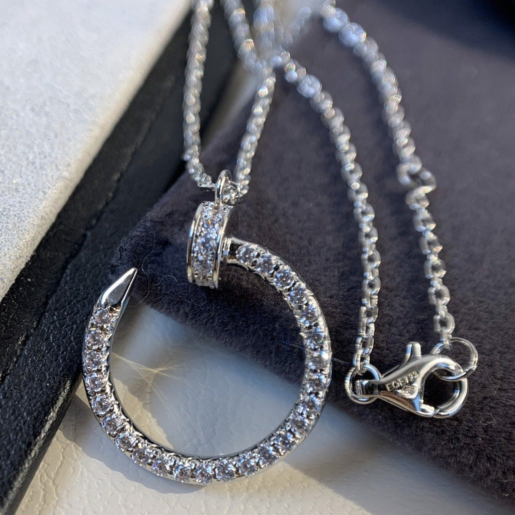[Elowen jewels ]JUSTE NECKLACE SILVER DIAMONDS