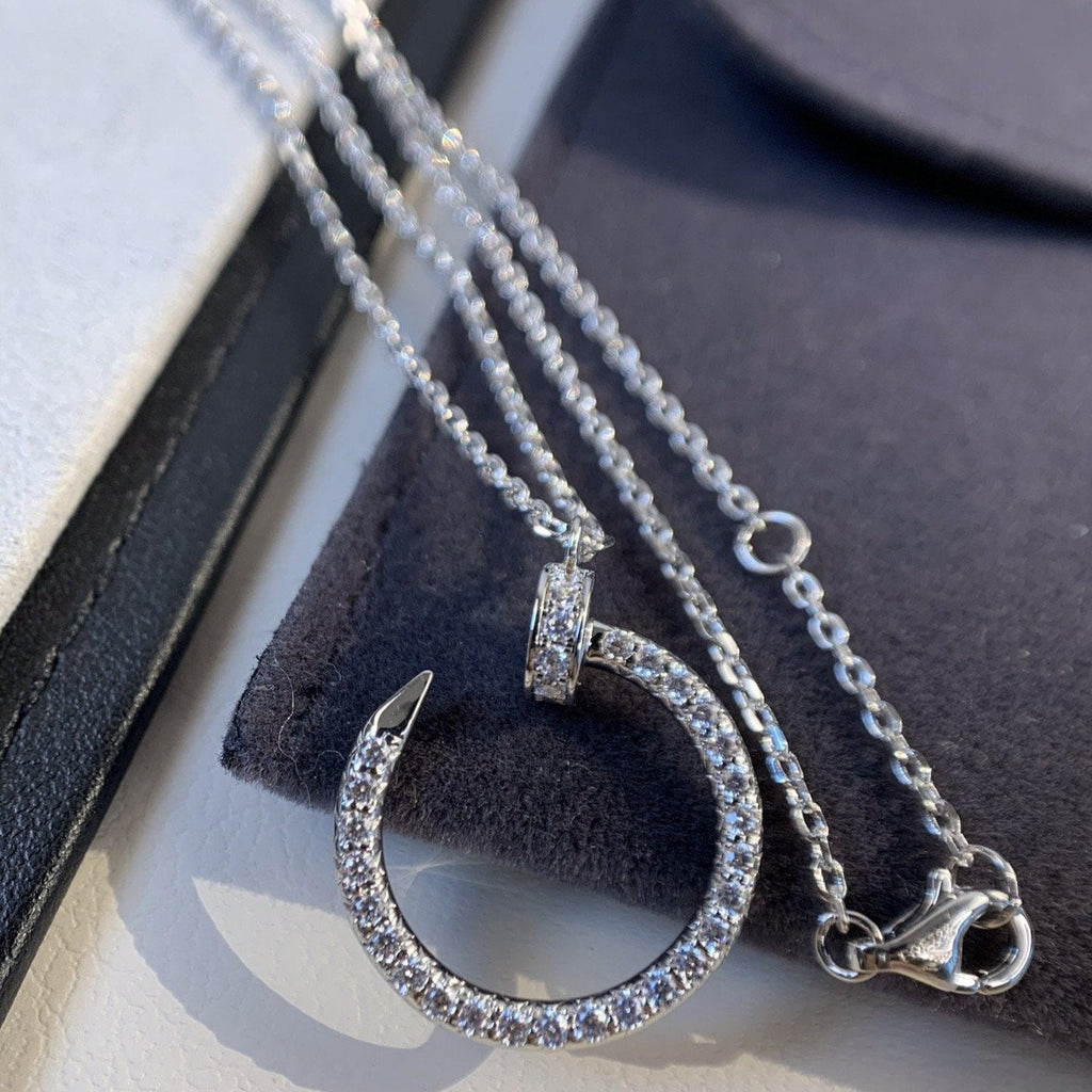 [Elowen jewels ]JUSTE NECKLACE SILVER DIAMONDS