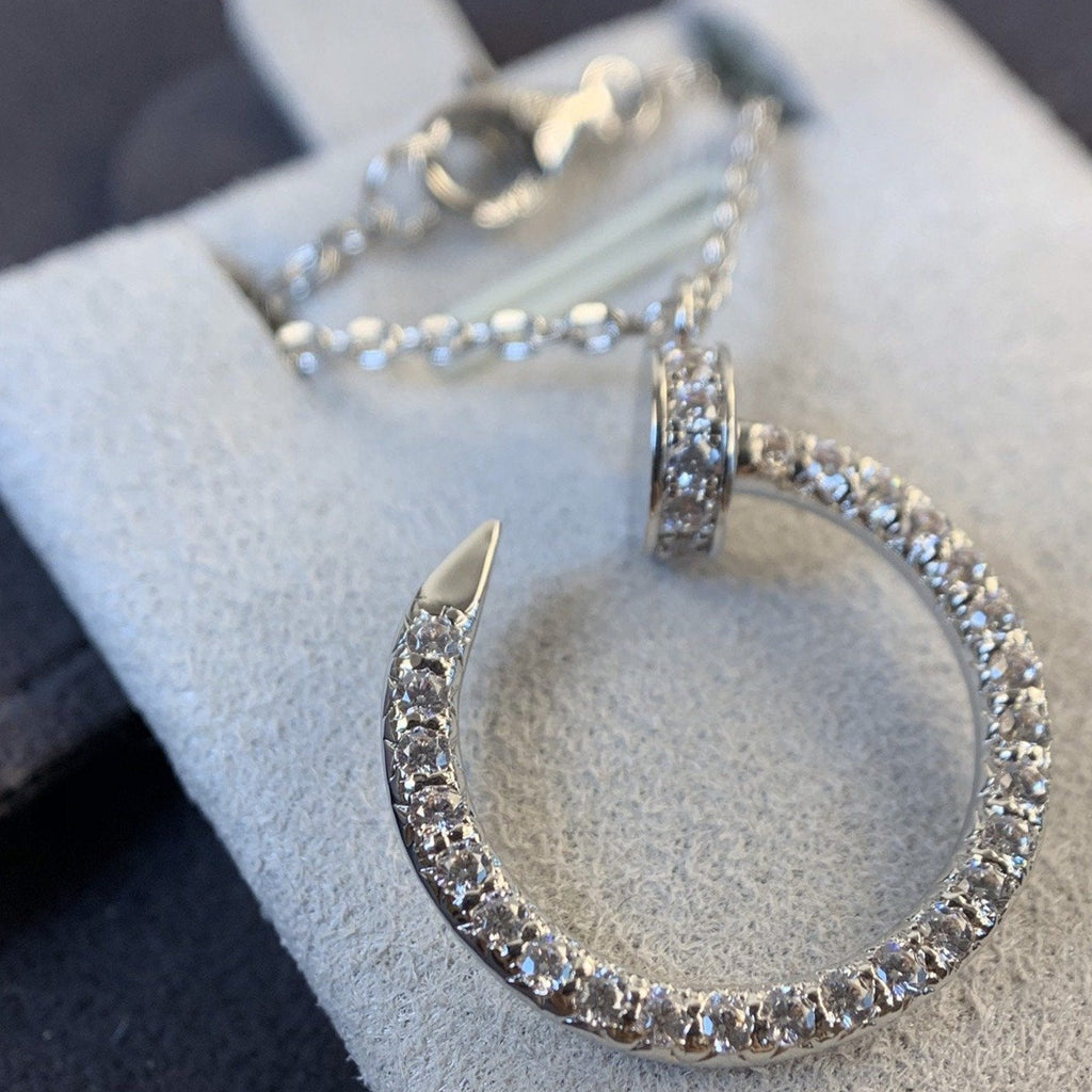 [Elowen jewels ]JUSTE NECKLACE SILVER DIAMONDS