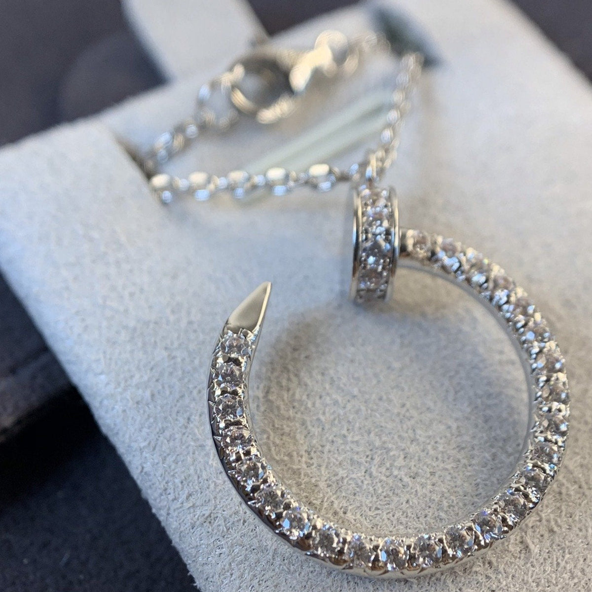 [Elowen jewels ]JUSTE NECKLACE SILVER DIAMONDS