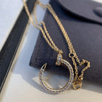 [Elowen jewels ]JUSTE NECKLACE PINK GOLD DIAMONDS