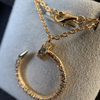 [Elowen jewels ]JUSTE NECKLACE PINK GOLD DIAMONDS