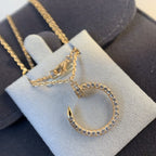 [Elowen jewels ]JUSTE NECKLACE PINK GOLD DIAMONDS