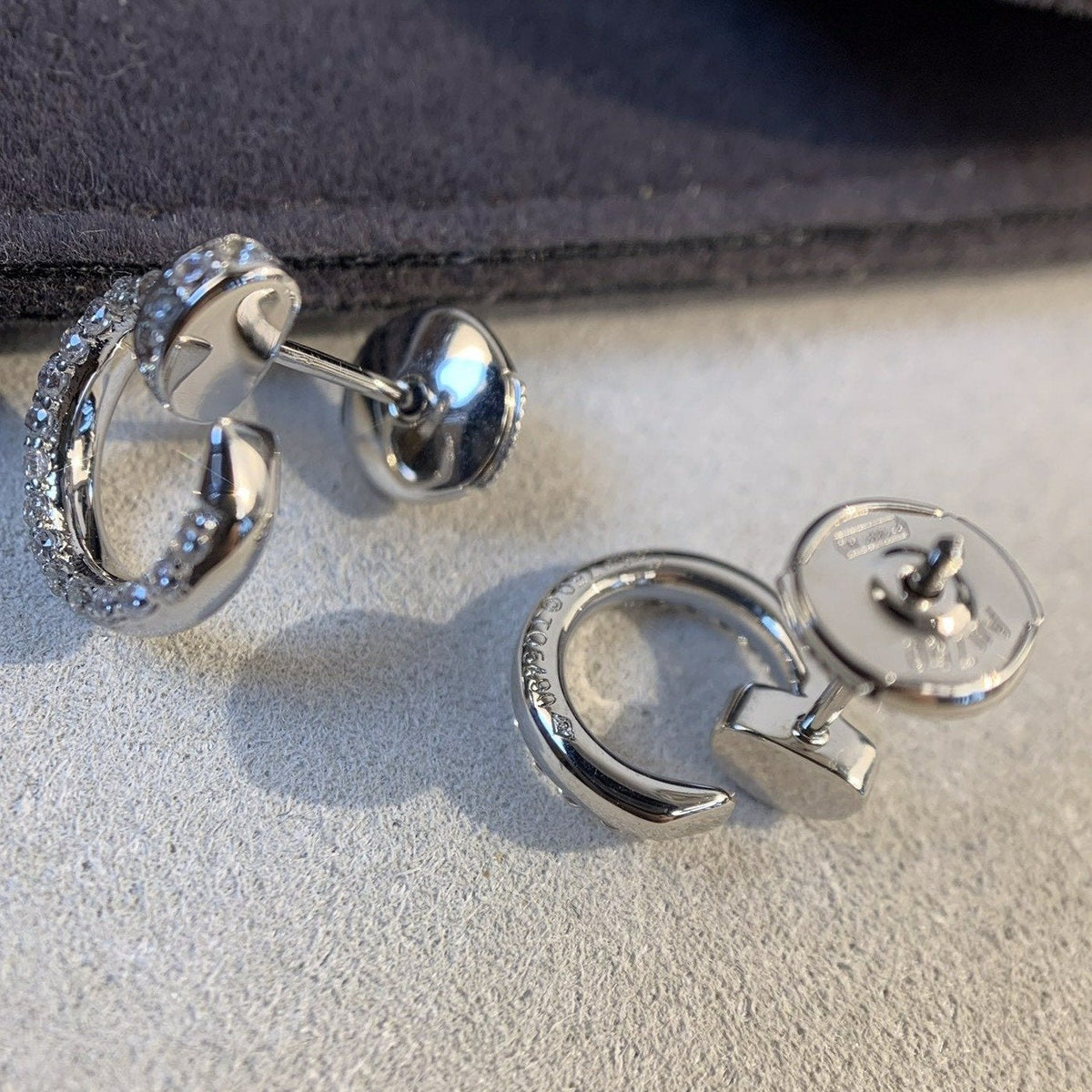 [Elowen jewels ]JUSTE EARRINGS SILVER DIAMONDS