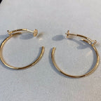 [Elowen jewels ]JUSTE EARRINGS GOLD DIAMONDS 1.8MM