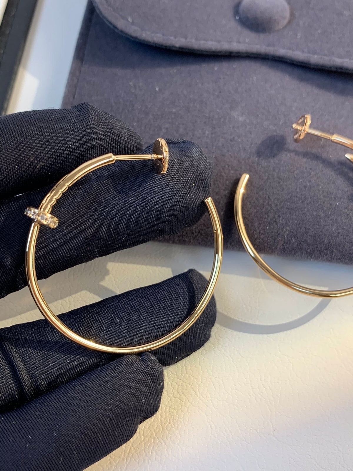 [Elowen jewels ]JUSTE EARRINGS GOLD DIAMONDS 1.8MM
