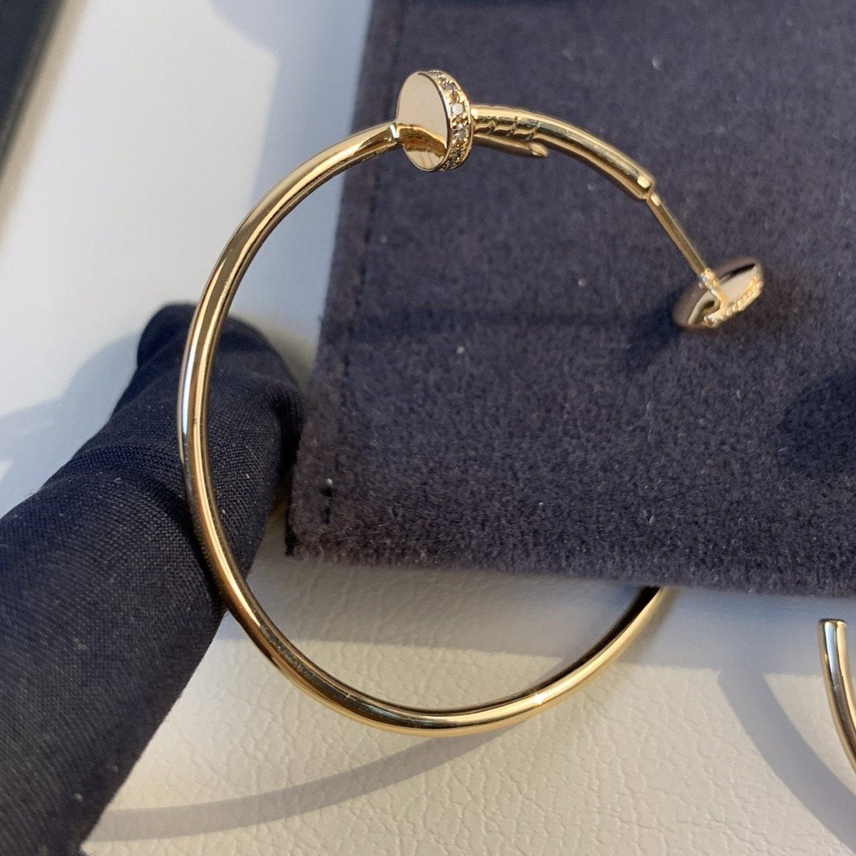 [Elowen jewels ]JUSTE EARRINGS GOLD DIAMONDS 1.8MM