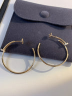 [Elowen jewels ]JUSTE EARRINGS GOLD DIAMONDS 1.8MM