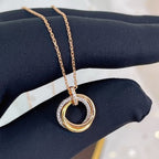 [Elowen jewels ]TRINITY-HALSKETTE SILBER GOLD ROSÉGOLD DIAMANTEN