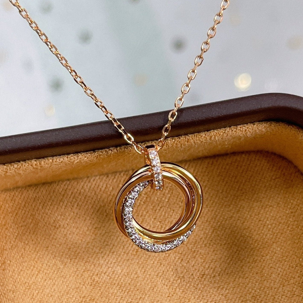 [Elowen jewels ]TRINITY-HALSKETTE SILBER GOLD ROSÉGOLD DIAMANTEN