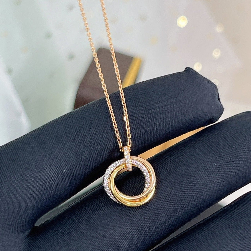 [Elowen jewels ]TRINITY-HALSKETTE SILBER GOLD ROSÉGOLD DIAMANTEN