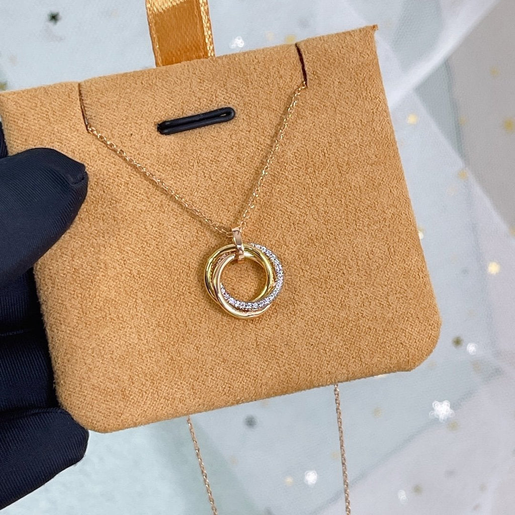 [Elowen jewels ]TRINITY-HALSKETTE SILBER GOLD ROSÉGOLD DIAMANTEN