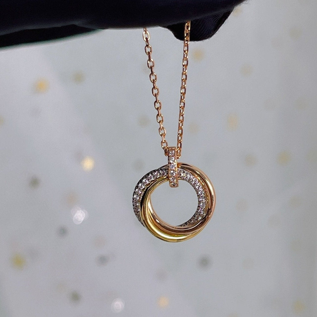 [Elowen jewels ]TRINITY-HALSKETTE SILBER GOLD ROSÉGOLD DIAMANTEN