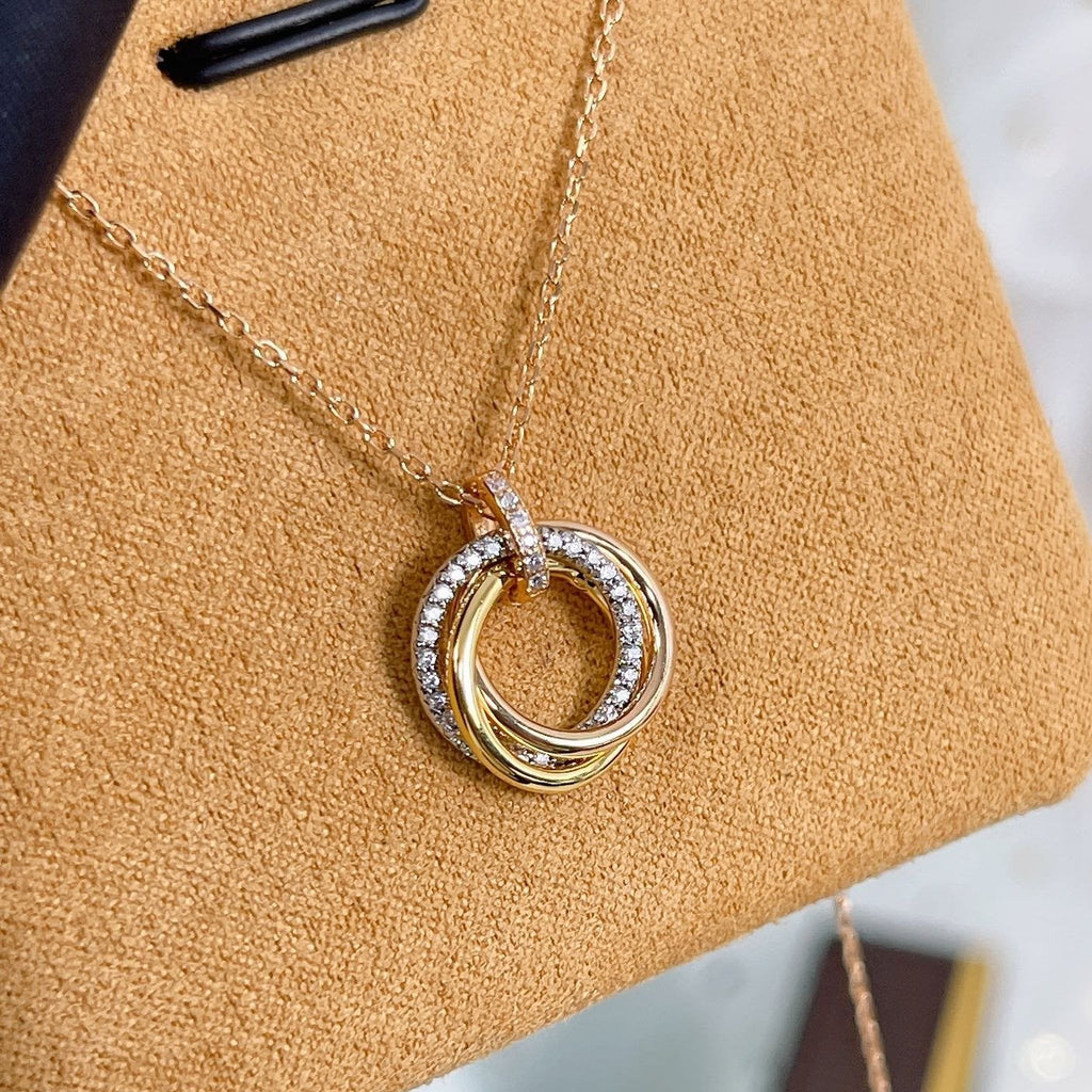 [Elowen jewels ]TRINITY-HALSKETTE SILBER GOLD ROSÉGOLD DIAMANTEN