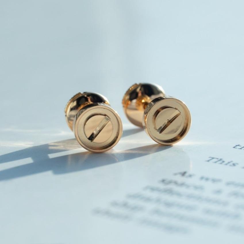 [Elowen jewels ]LOVE EARRINGS PINK GOLD 10MM