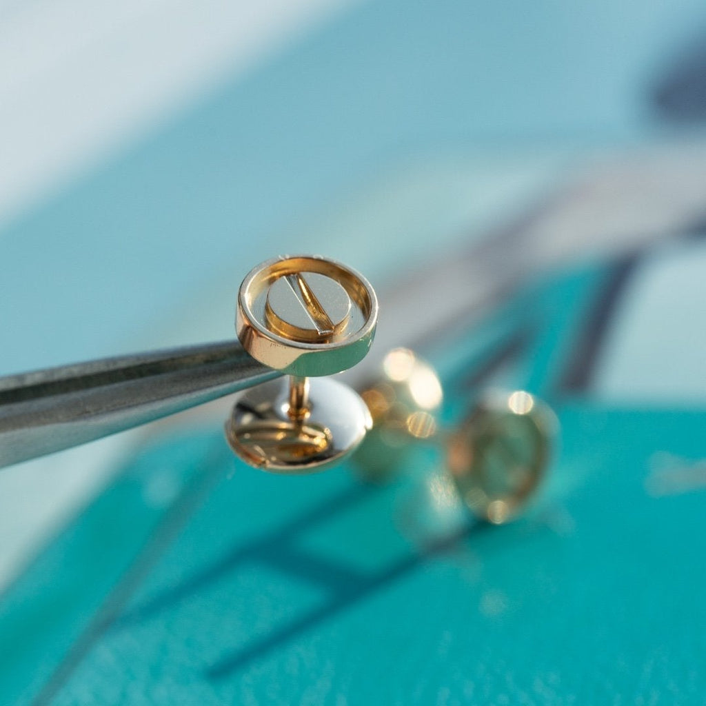 [Elowen jewels ]LOVE EARRINGS PINK GOLD 10MM
