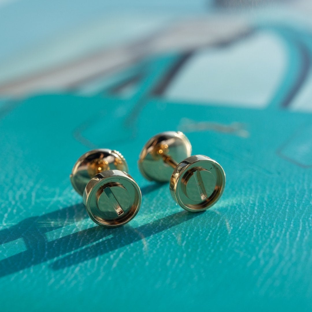[Elowen jewels ]LOVE EARRINGS PINK GOLD 10MM