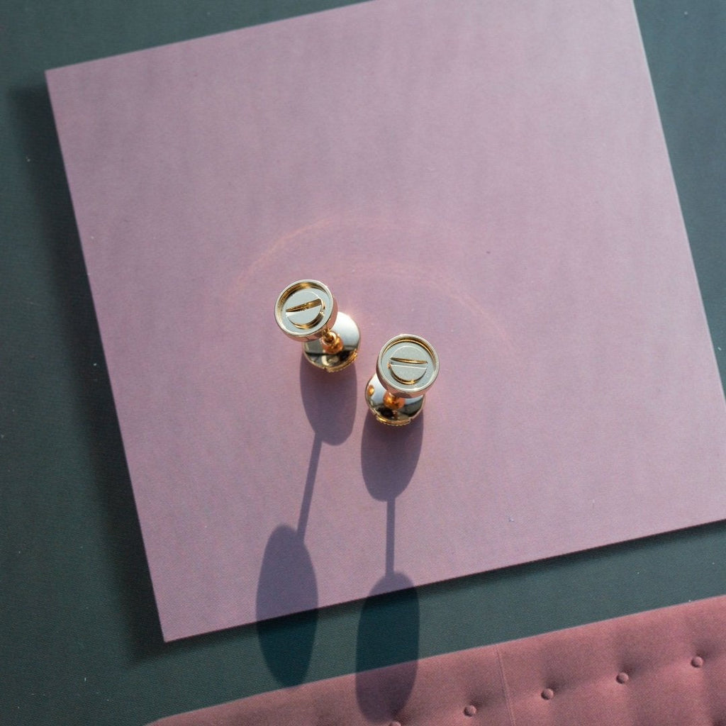 [Elowen jewels ]LOVE EARRINGS PINK GOLD 10MM