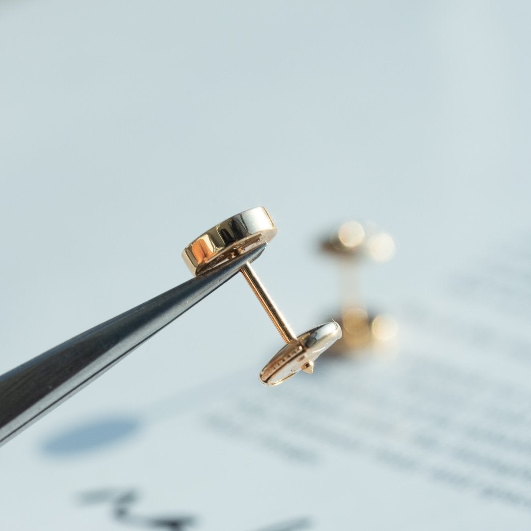 [Elowen jewels ]LOVE EARRINGS PINK GOLD 10MM