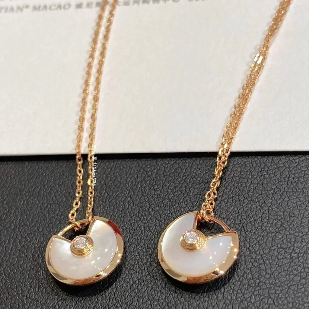 [Elowen jewels ]AMULETTE ROSEGOLD PERLMUTT-HALSKETTE