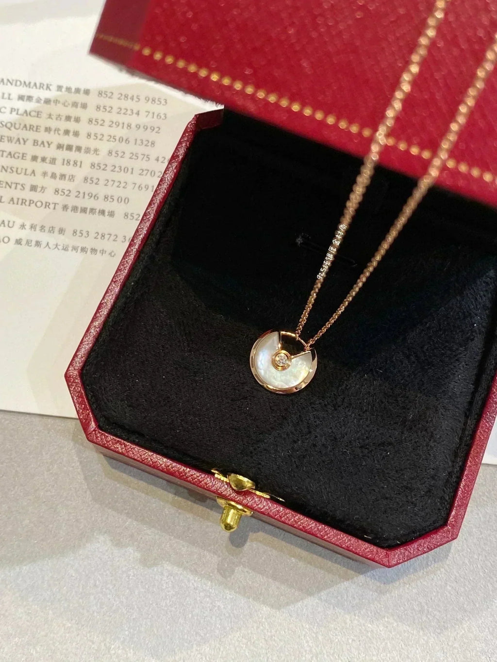 [Elowen jewels ]AMULETTE ROSEGOLD PERLMUTT-HALSKETTE