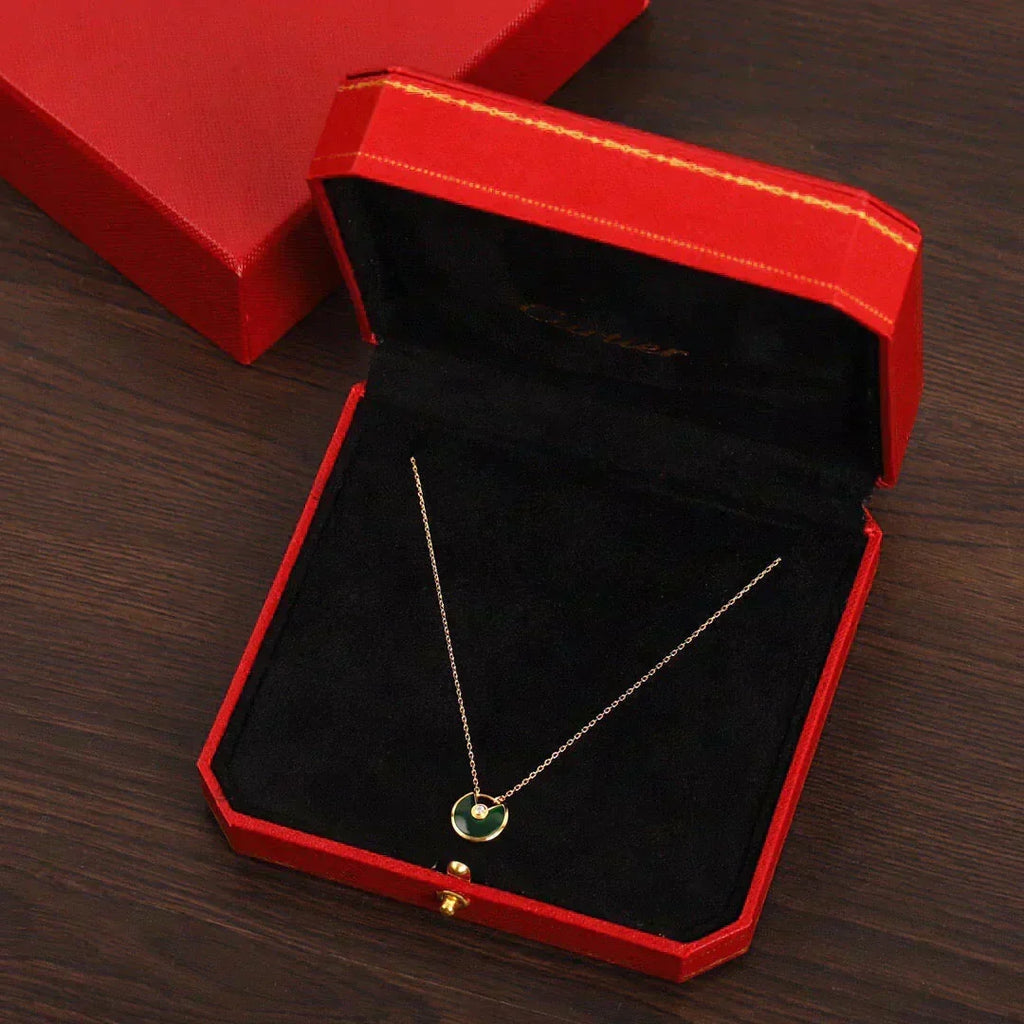 [Elowen jewels ]アミュレット ゴールド マラカイト ネックレス
