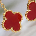[Elowen jewels ]CLOVER  2 MOTIF  TIGER EYE CARNELIAN EARRINGS