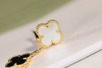 [Elowen jewels ]CLOVER EARRINGS GOLD ONYX MOP 3 MOTIF