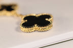 [Elowen jewels ]CLOVER EARRINGS GOLD ONYX MOP 3 MOTIF