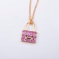 [Elowen jewels ]CONSTANCE ANHÄNGER LILA DIAMANT-HALSKETTE