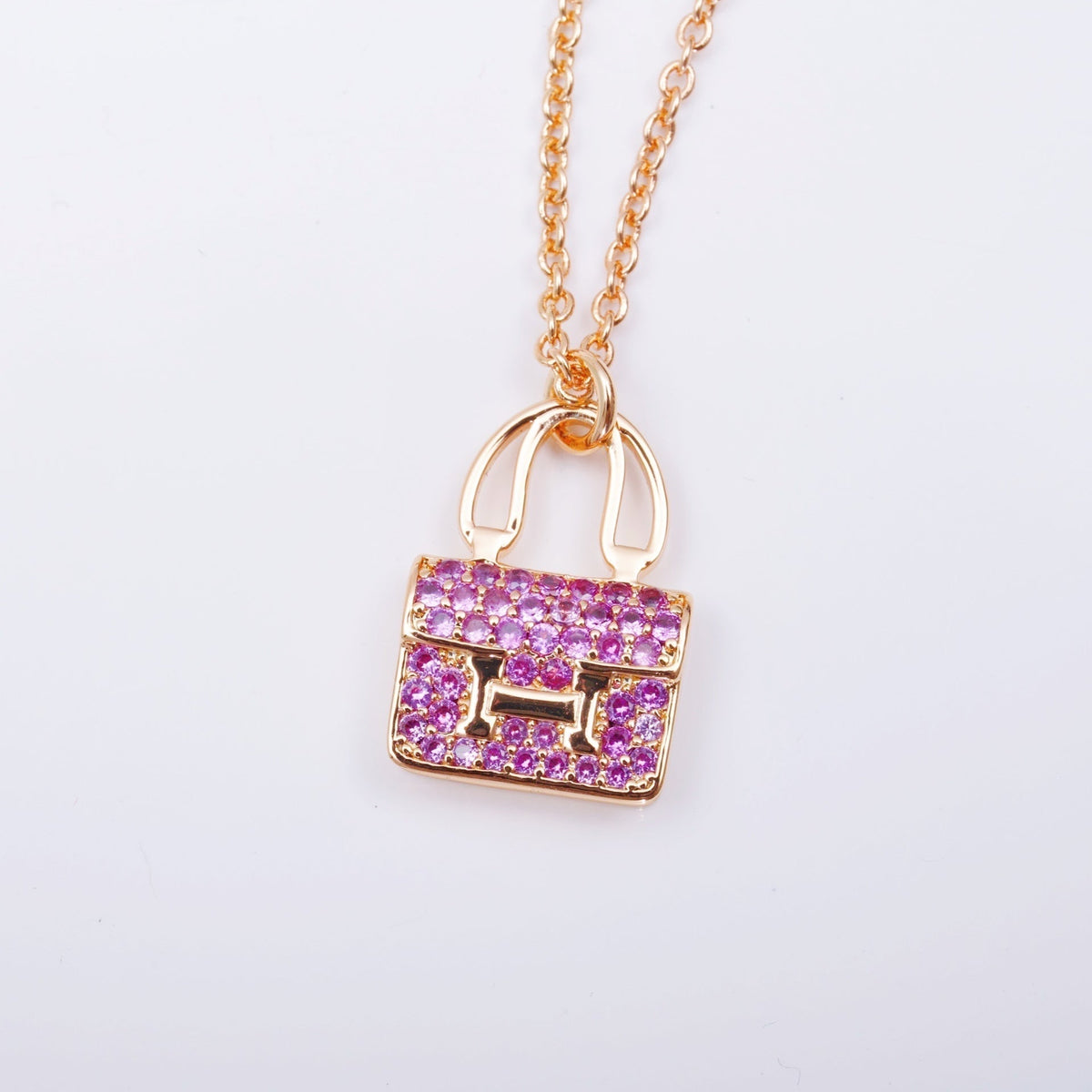 [Elowen jewels ]CONSTANCE ANHÄNGER LILA DIAMANT-HALSKETTE