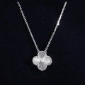 [Elowen jewels ]CLOVER 15MM DIAMANT-LASER-HALSKETTE SILBER