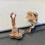 [Elowen jewels ]CLOVER MEDIUM 1 MOTIFS GRAY MOP  DIAMOND EARRINGS