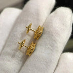 [Elowen jewels ]CLOVER MINI 9,5 MM MALACHIT OHRRINGE