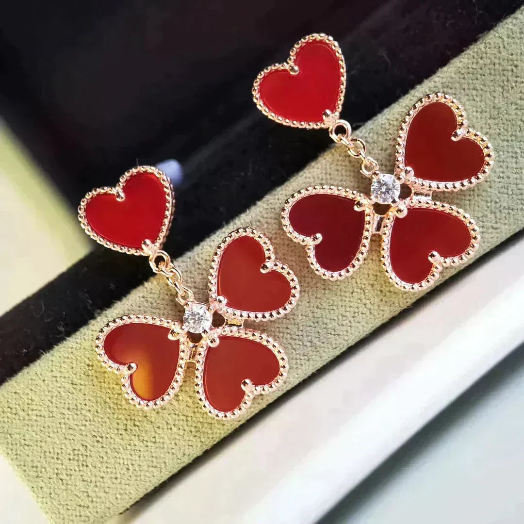 [Elowen jewels ]スウィートクローバー・カーネリアン・イヤリング