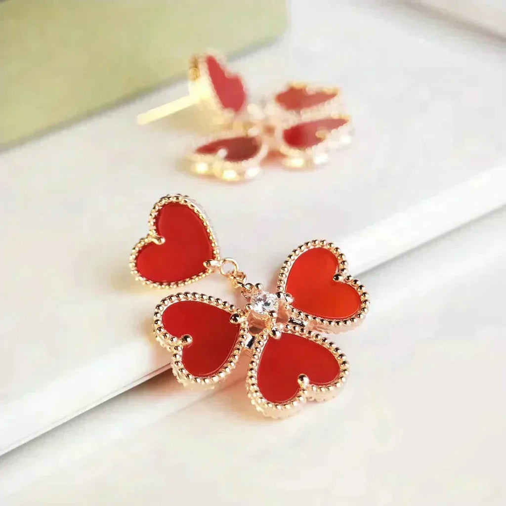 [Elowen jewels ]SWEET CLOVER CARNELIAN EARRINGS