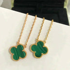 [Elowen jewels ]クローバー 15MM マラカイト シングルフラワー ネックレス