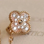 [Elowen jewels ]CLOVER MEDIUM 1 MOTIFS FUll DIAMOND EARRINGS