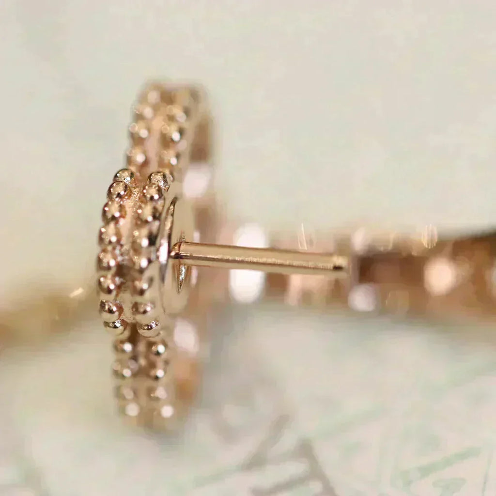 [Elowen jewels ]CLOVER MEDIUM 1 MOTIFS FUll DIAMOND EARRINGS