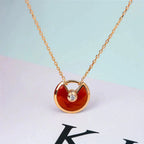 [Elowen jewels ]AMULETTE GOLD KARNEOL ONYX HALSKETTE