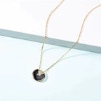 [Elowen jewels ]AMULETTE GOLD KARNEOL ONYX HALSKETTE