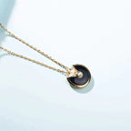 [Elowen jewels ]AMULETTE GOLD KARNEOL ONYX HALSKETTE