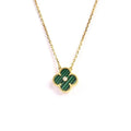 [Elowen jewels ]CLOVER 15MM DIAMOND TURQUOISE NECKLACE