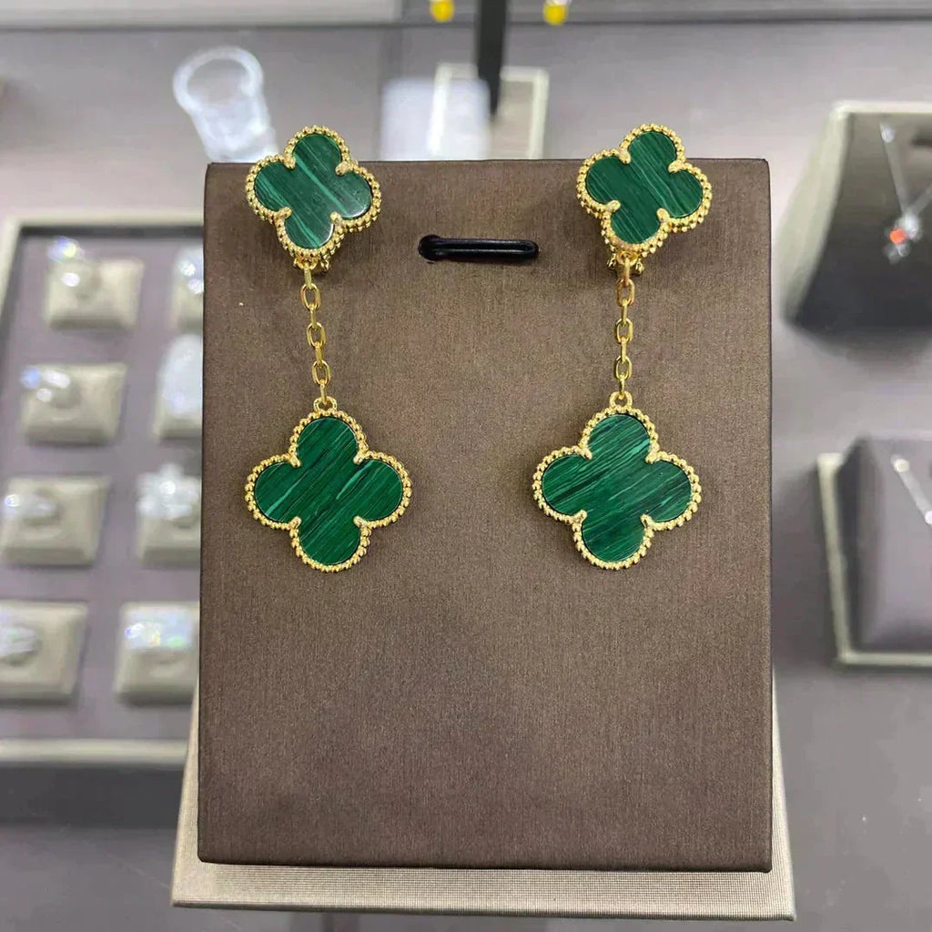 [Elowen jewels ]CLOVER 2 MOTIFS  EARRINGS (MULTIPLE CHOICESC