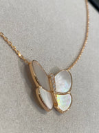 [Elowen jewels ]バタフライ ゴールド MOP ダイヤモンド ネックレス